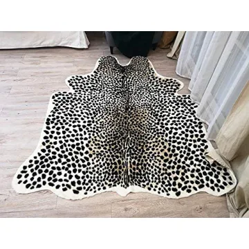 Stunning Faux Leopard Hide Rug for Home or Office