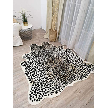 Stunning Faux Leopard Hide Rug for Home or Office