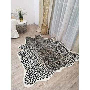 Stunning Faux Leopard Hide Rug for Home or Office