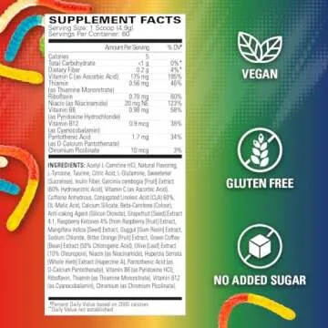 EHP Labs OxyShred Pre Workout Powder - Preworkout Powder with L Glutamine & Acetyl L Carnitine, Energy Boost Drink - Gummy Snake, 60 Servings