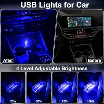 2 PCS Retro USB Car Lights - Touch Dimmable LED Bulbs