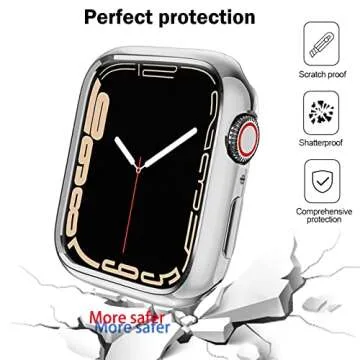 BOTOMALL Compatible with Apple Watch Bumper Case 44mm Series 6 5 4 SE Soft Flexible TPU Thin Lightweight Protective Cover for iWatch [NO Front Screen Protector]