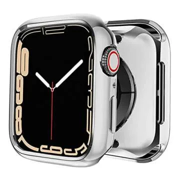 BOTOMALL Compatible with Apple Watch Bumper Case 44mm Series 6 5 4 SE Soft Flexible TPU Thin Lightweight Protective Cover for iWatch [NO Front Screen Protector]