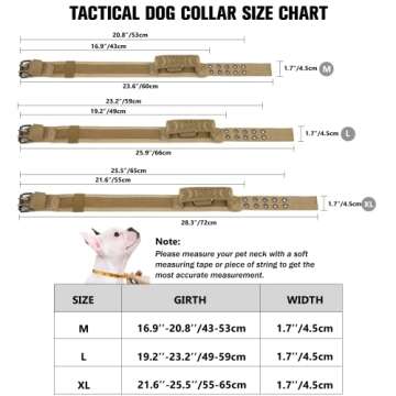 Tactical Dog Collar with Handle - Military Grade Adjustable & Safe