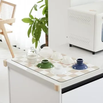 Ohocut Checkered Dish Drying Mat for Kitchen and Coffee Bar