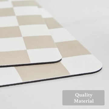 Ohocut Checkered Dish Drying Mat for Kitchen and Coffee Bar