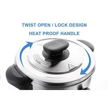 SYBO SR-CP-100B Commercial Grade Stainless Steel Percolate Coffee Maker Hot Water Urn for Catering, 100-Cup 16 L, Metallic