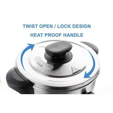 SYBO SR-CP-100B Commercial Grade Stainless Steel Percolate Coffee Maker Hot Water Urn for Catering, 100-Cup 16 L, Metallic