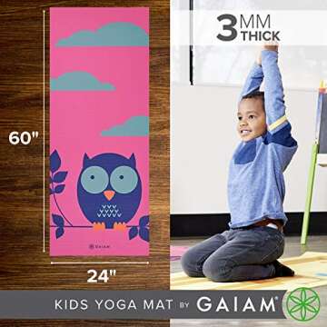 Gaiam Kids Yoga Mat for Fun Activities & Wellness