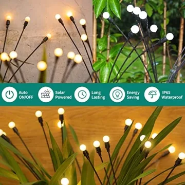 DURPAR Solar Firefly Lights - Waterproof Decorative Garden Lanterns