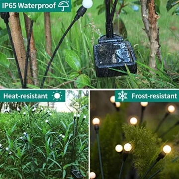 DURPAR Solar Firefly Lights - Waterproof Decorative Garden Lanterns
