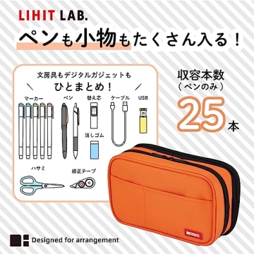LIHIT LAB Large Capacity Pen Case for School Travel