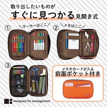 LIHIT LAB Large Capacity Pen Case for School Travel