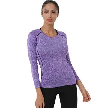 NELEUS Women's Long Sleeve Athletic Shirts - 3 Pack