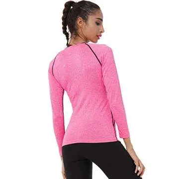 NELEUS Women's Long Sleeve Athletic Shirts - 3 Pack