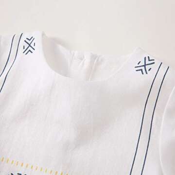 pureborn Baby Ethnic Coverall Infant Romper Jumpsuit One-Piece Spring Outfit White 6-9 Months