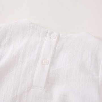 pureborn Baby Ethnic Coverall Infant Romper Jumpsuit One-Piece Spring Outfit White 6-9 Months