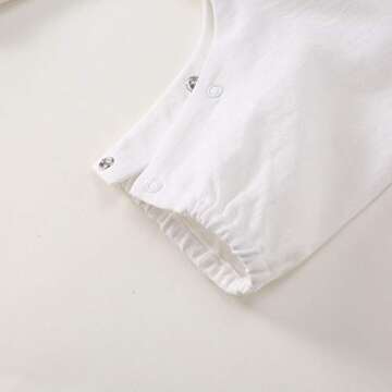 pureborn Baby Ethnic Coverall Infant Romper Jumpsuit One-Piece Spring Outfit White 6-9 Months