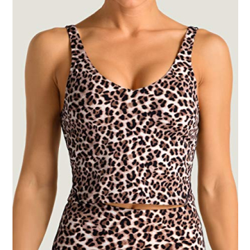 Stylish Longline Leopard Sports Bra for Women