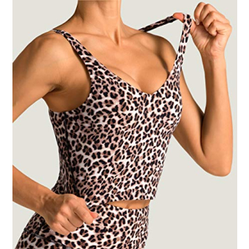 Stylish Longline Leopard Sports Bra for Women