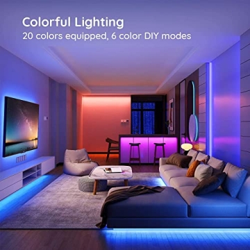 Govee 16.4FT RGB LED Strip Lights Remote Control 20 Colors