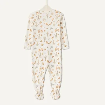 Snug-Fit Cotton Footed Pajamas for Unisex Babies