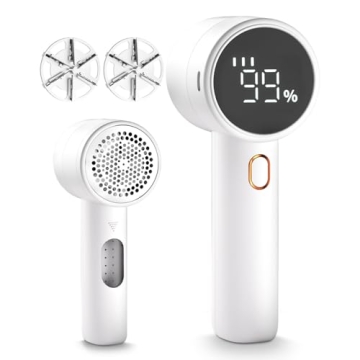 Premium Fabric Shaver - Rechargeable Lint Remover with Digital Display & 3 Speeds for All Fabrics