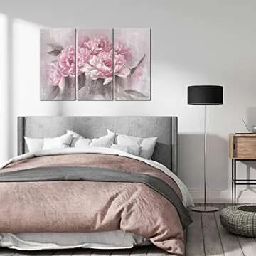 Sechars 3 Piece Floral Canvas Art for Home Decor