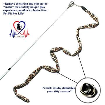 Pet Fit For Life Interactive Cat Wand with Slithering Snake Attachment