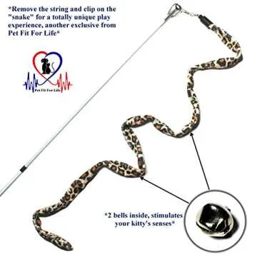 Pet Fit For Life Interactive Cat Wand with Slithering Snake Attachment