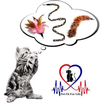 Durable Dual Rod Cat Wand with Slithering Snake Attachment