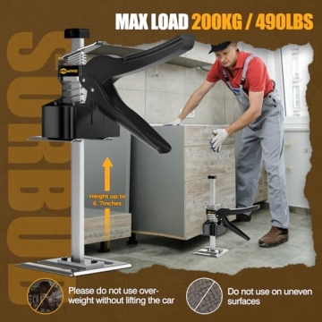 Mtnte 12 In Lever Arm Lifter - Heavy Duty Adjustable Jack