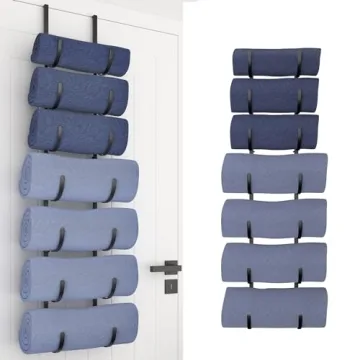 XRMAO 7-Tier Over The Door Towel Rack for Any Size Towels