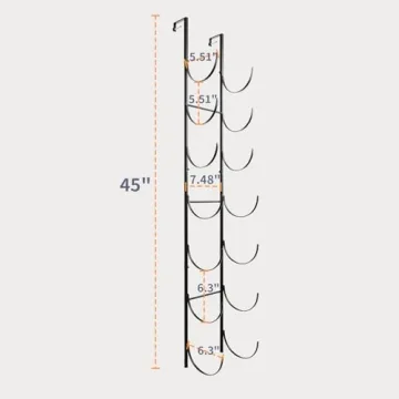 XRMAO 7-Tier Over The Door Towel Rack for Any Size Towels