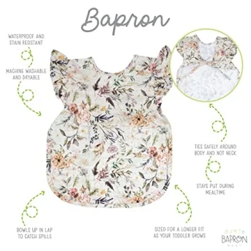 BapronBaby Flutter Delilah Floral Bapron for Toddlers