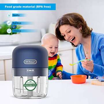 iOCSmart Portable Blender - USB Rechargeable Mini Blender for Shakes & Smoothies