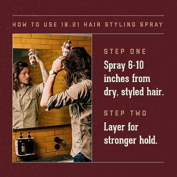 18.21 Man Made Premium Hair Spray - All-Day Flexible Hold