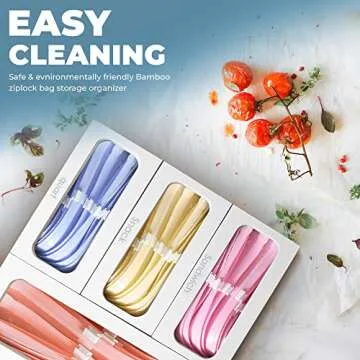 Premium Bamboo Ziplock Bag Organizer for Modern Kitchens