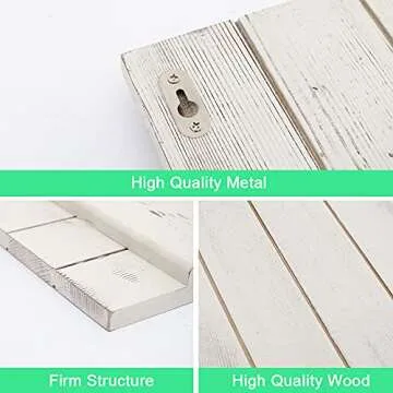 Coral Flower Rustic Farmhouse Window Shutters (Set of 2) | Made of 100% Reclaimed and Recycled Pine Wood | Rustic Interior Window Shutters | Traditional Country Style Home Decor,Gray