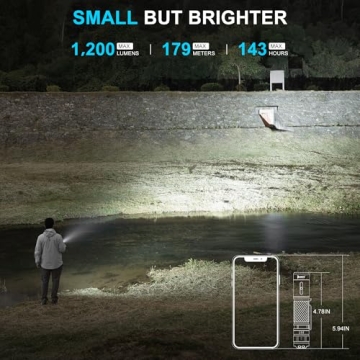 WUBEN C3 Flashlight 1200 Lumens Rechargeable 6 Modes