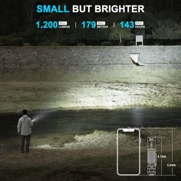 WUBEN C3 Flashlight 1200 Lumens Rechargeable 6 Modes