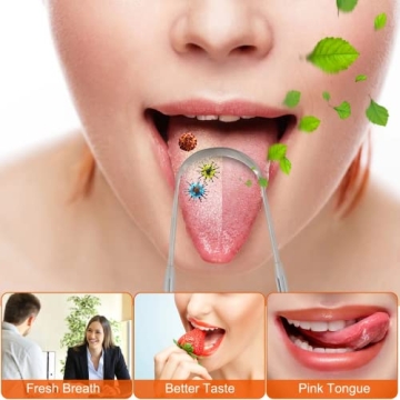 Stainless Steel Tongue Scraper Set for Fresh Breath Oral Care