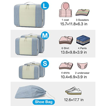BAGSMART Packing Cubes for Travel - Eco-friendly Organizers