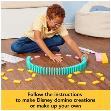 Spin Master Games Disney 100th Anniversary H5 Domino Creations 200 Dominoes & Accessories Domino Artist Lily Hevesh, Disney Gifts Dominoes Set for Adults & Kids Ages 5+