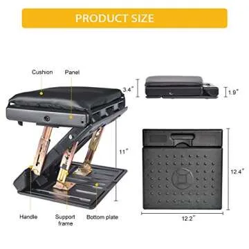 Adjustable Foot Rest with Massage Beads for Comfort