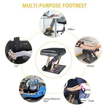 Adjustable Foot Rest with Massage Beads for Comfort
