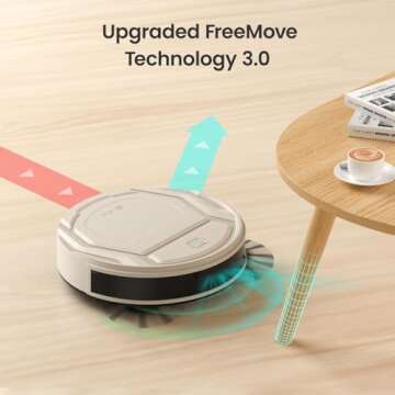 Lefant M210 Pro Robot Vacuum, 2200Pa Strong Suction, 120 Mins Runtime, Slim,Quiet, Self-Charging Wi-Fi/APP Remote Connected Robotic Vacuum Cleaner, Ideal for Pet Hair, Hard Floors