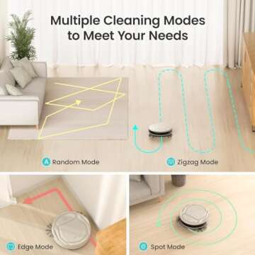Lefant M210 Pro Robot Vacuum, 2200Pa Strong Suction, 120 Mins Runtime, Slim,Quiet, Self-Charging Wi-Fi/APP Remote Connected Robotic Vacuum Cleaner, Ideal for Pet Hair, Hard Floors