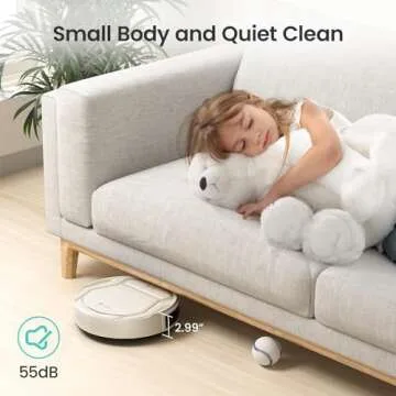 Lefant M210 Pro Robot Vacuum, 2200Pa Strong Suction, 120 Mins Runtime, Slim,Quiet, Self-Charging Wi-Fi/APP Remote Connected Robotic Vacuum Cleaner, Ideal for Pet Hair, Hard Floors