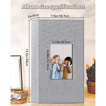 Artfeel 4x6 Photo Album with Linen Cover for Personal Memories
